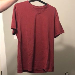 Lululemon Heathered Red 5 Yr Basic Tee V Neck